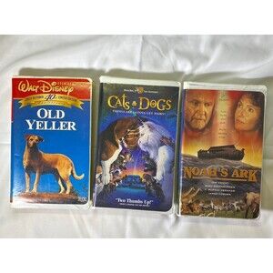 VHS Bundle of 3, Old Yeller, Cats and Dogs, Noah’s Ark